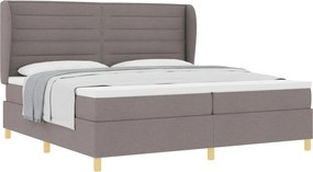 vidaXL Boxspring ágy matraccal Sötétszürke 90x190 cm Szövet Tópszínű