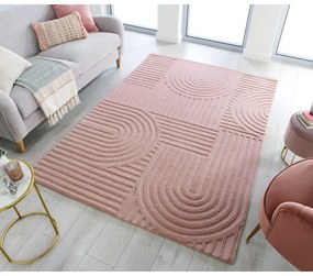 Zen Garden rózsaszín gyapjú szőnyeg, 160 x 230 cm - Flair Rugs