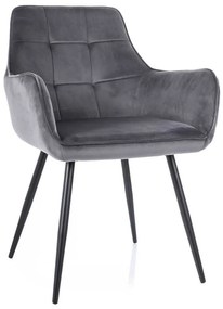 Pomme Velvet étkezőszék, szürke