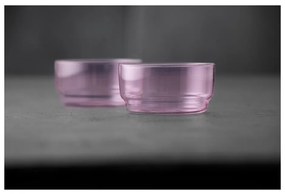 Rózsaszín üveg tálka szett 2 db-os 500 ml Torino – Lyngby Glas