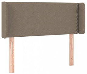 tópszínű szövet LED-es fejtámla 93 x 16 x 78/88 cm