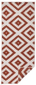 Malta barna-krémszínű kültéri szőnyeg, 80 x 250 cm - NORTHRUGS