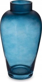Üvegváza Kék 25x15cm Modern Sötétkék Sima
