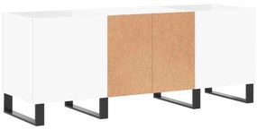 fehér szerelt fa hanglemezszekrény 121x38x48 cm
