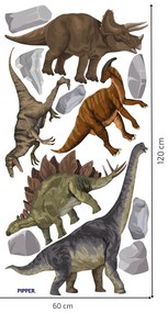 PIPPER. Textil falmatrica "Dinoszauruszokl"