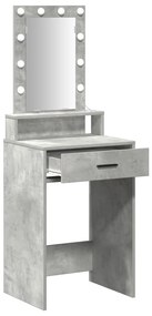 Öltözőasztal LED világítással Betonnedv Hossz 50x41x140 cm
