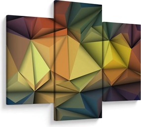 Kép - Sokszögű 3D absztrakció (90x60 cm)