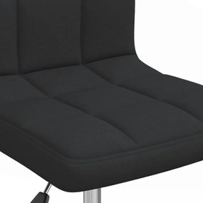 vidaXL fekete szövetborítású forgó étkezőszék