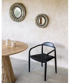 Glynis fekete eukaliptuszfa kerti szék - Kave Home