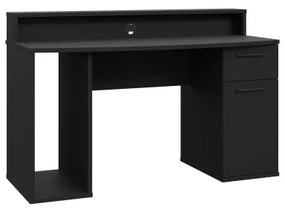 IVAR világítással ellátott íróasztal, fekete