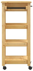 MONZA tömör fenyőfa konyhai kocsi 48 x 40 x 88,5 cm
