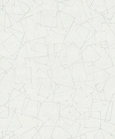 Geometrikus Tapéta Ezüst Négyzetek Mosható Tapéta