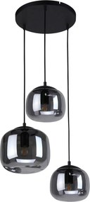 Italux modern függeszték calto fekete füstös itxpnd-67705-3-bk-sg
