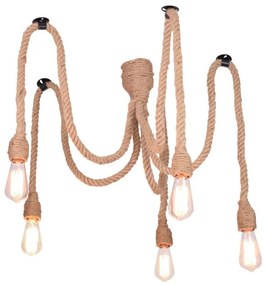 Polux Csillár zsinóron ROPE CASA 5xE27/12W/230V pók 312921