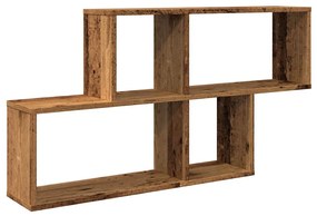 antik fa színű szerelt fa fali polc 100 x 18 x 53 cm