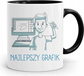 Bögre Fekete Ajándék A Legjobb Grafikusnak, fényképes nyomtatással