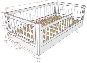 Fehér bükkfa babaágy 70x140 cm Forrest – Vipack