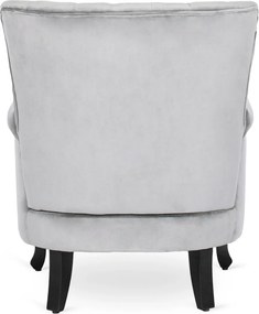 Fotel szürke bársony kárpittal – MALLO