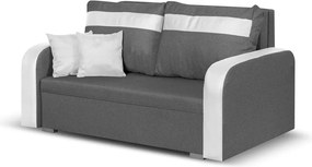 KONRAD Kétszemélyes kinyitható kanapé Világosszürke/fehér
