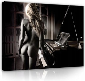 Vászon Falikép Akt Meztelen Nő Modern Hálószoba XXL 120x80