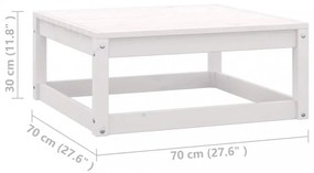 2 részes fehér tömör fenyőfa kerti ülőgarnitúra párnákkal