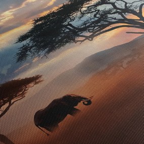 Kép - Serengeti Nemzeti Park, Tanzánia, Afrika (órával) (90x30 cm)