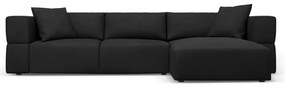 Fekete sarokkanapé (jobb oldali) Esther – Milo Casa