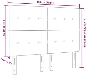 Fejtámla Gombos Zöld 180 cm Bársony