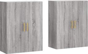 vidaXL 2 db szürke sonoma színű fali szekrény 69,5 x 34 x 90 cm