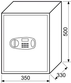 Bútorszéf RS 50, elektromos zárral, szürke