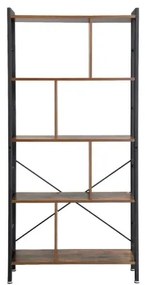 NAVARO könyvszekrény barna/fekete