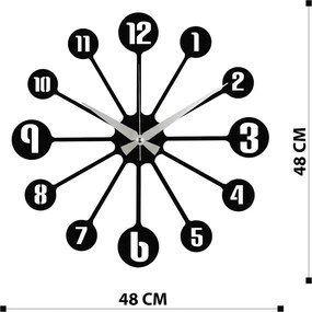 Enzoclock fém falióra, 48×48 cm – S014