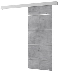 Tolóajtó 90 cm Sharlene IV (beton + matt fehér + ezüst). 1043739