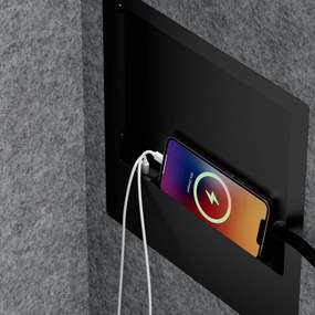 Sally 1150mm korpus Czarny - siedzisko Szary