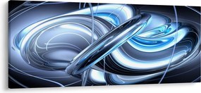 Kék absztrakció képe (120x50 cm)