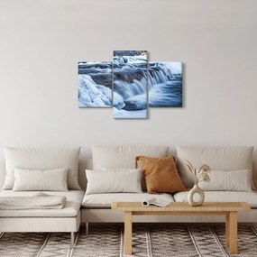 Egy folyó képe télen (90x60 cm)