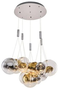 ENNA LED csillár kábelen függesztett 15×G9/5W/230V 3000K füstszínű/arany