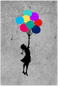 Fotótapéták 169x254 Banksy Szivárványos lebegés