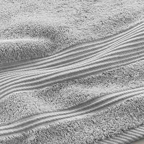 Világosszürke frottír pamut fürdőlepedő 90x150 cm Tendresse – douceur d'intérieur