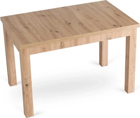 szett étkezőasztal SKUBI 120-160 cm artisan tölgy és 4 szék RODRI bézs