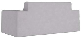 vidaXL kétszemélyes világosszürke puha plüss gyerekkanapé