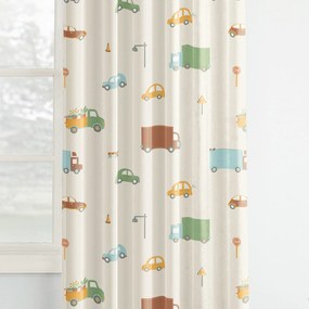 Goldea gyerek pamut függöny - az autók világa 200x150 cm