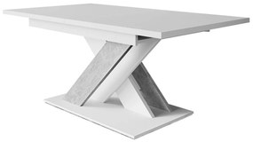Asztal Goodyear 103Beton, Fehér, 76x80x140cm, Hosszabbíthatóság, Laminált forgácslap, Laminált forgácslap