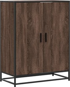 vidaXL barna tölgy színű szerelt fa és fém cipőszekrény 75x38x97,5 cm
