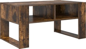 vidaXL Dohányzóasztal tárolóval Füstölt tölgy 92 x 53 x 45 cm Faanyag
