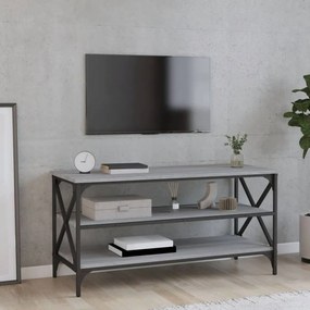 Szürke sonoma színű szerelt fa tv-szekrény 100x40x50 cm
