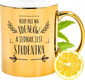 Prémium Arany Csillogó Bögre Diáklányoknak Ajándék Nyomtatott Fotóval