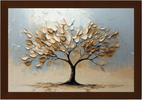 Poszter Keret Fa Dekoráció Fa Élet Boldogság Levelek 3D 60x40