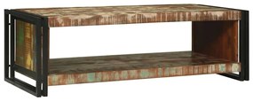 Dohányzóasztal Barna 120 x 50 x 38 cm tömör újrahasznosított fa