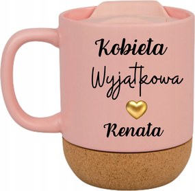 Bögre Rózsaszín Parafa Vicces Ajándék Valentin Nap Nő Egyedi Név